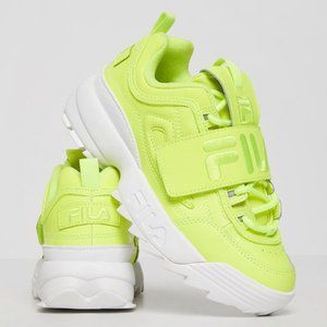 Lime Green Fila Disruptors
